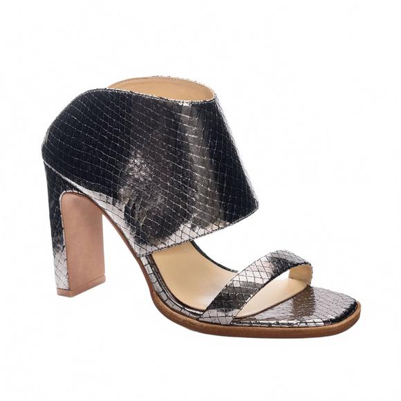 NEW 42 GOLD women's linx heels in pewter snake - Picture 1 of 4